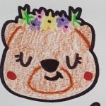 Floral bear cookie cutter