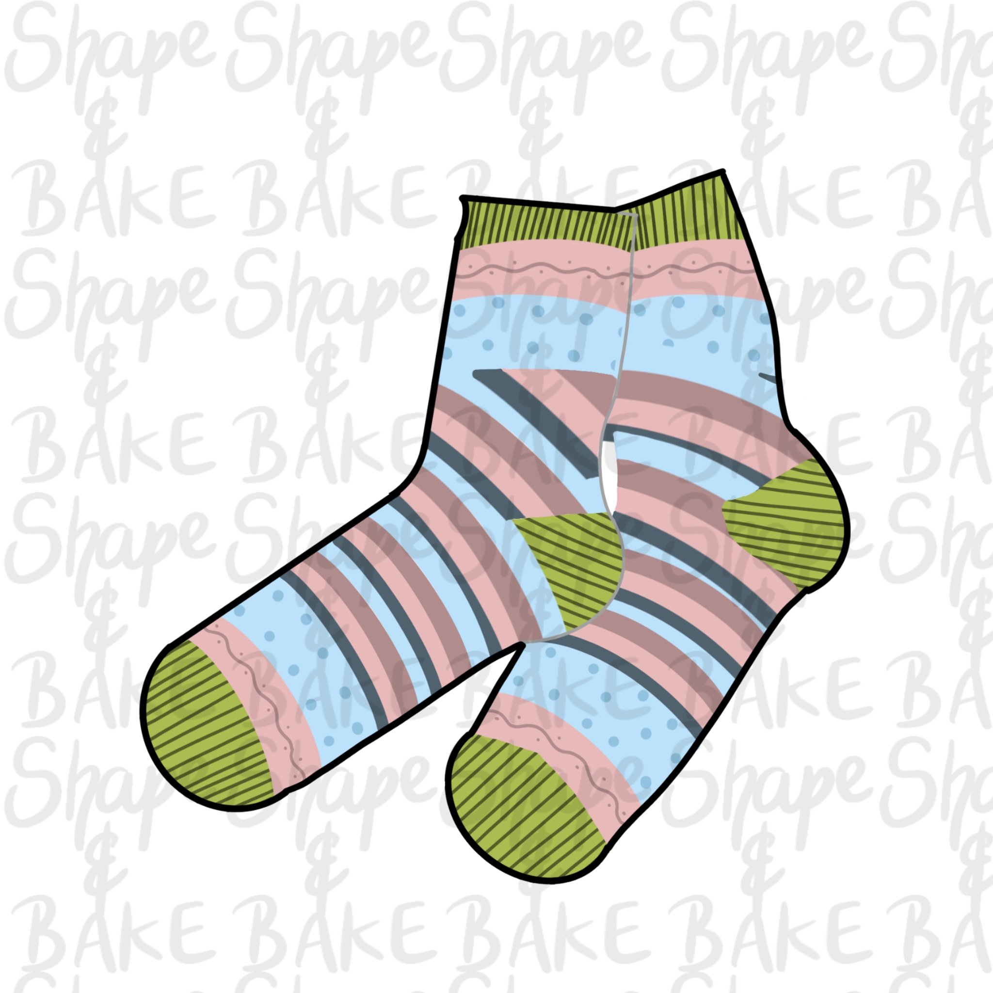 Socks cookie cutter – Shape and Bake
