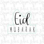 Eid mubarak cookie cutter (outline only)
