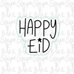 Happy eid cookie cutter (outline only)