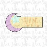 Moon & Star name plaque cookie cutter