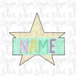 Star name plaque cookie cutter