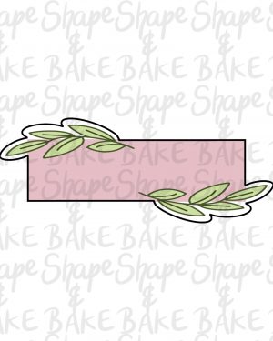 Leafy stick rectangle cookie cutter