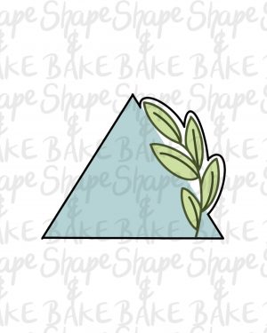 Leafy triangle cookie cutter