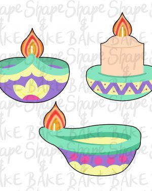 Diyas / Candle cookie cutter set (3 cutters)