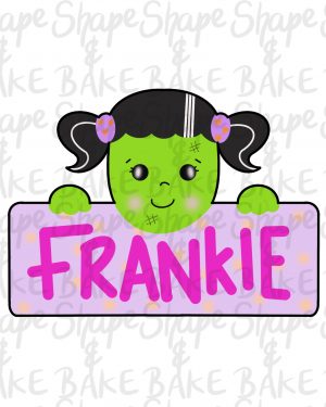 Frankie plaque cookie cutter