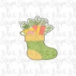 Leafy/floral stocking cookie cutter