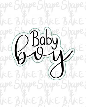 Baby boy cookie cutter (outline only)