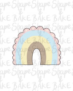Scalloped Rainbow cookie cutter