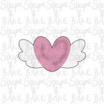 Heart with wings cookie cutter