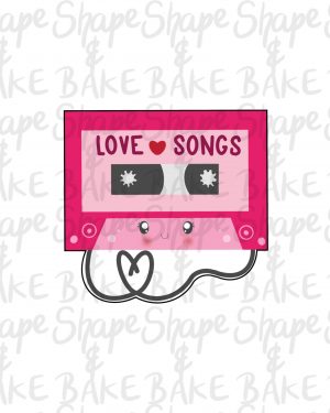 Love songs cassette cookie cutter