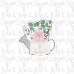 Floral watering can cookie cutter