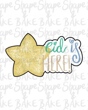 Eid is here cookie cutter (outline only)