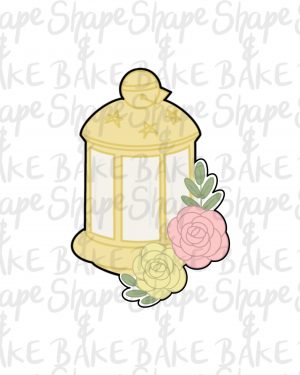 Floral lantern cookie cutter