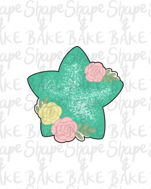Floral star 2022 cookie cutter