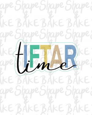 Iftar time cookie cutter (outline only)