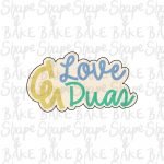 Love & duas cookie cutter (outline only)