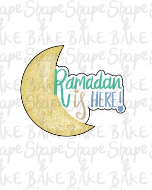 Ramadan is here cookie cutter (outline only)